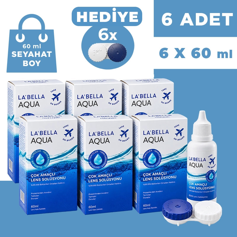 Aqua Labella Lens Solüsyonu 60 ml x 6 Adet La Bella